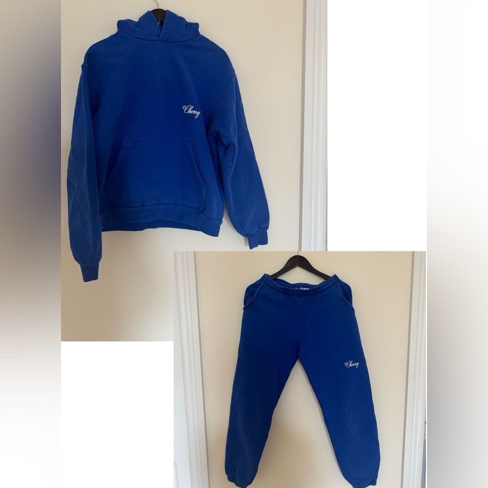 Cherry LA Los Angeles Royal blue sweatshirt and sweatpants Size S